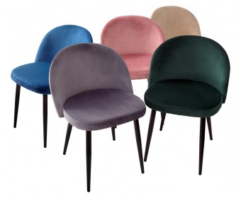 Стул DISCO UF910-02 LIGHT GREY, велюр 