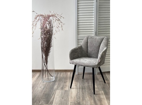 Стул REFLET 3018-17 серый, шенилл / черный каркас, ®DISAUR в Набережных Челнах