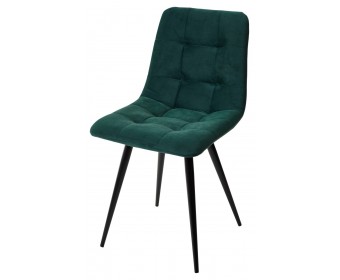 Стул CHILLI-Q зеленый #19, велюр / черный каркас, 4 шт/ 1 к,  Стул CHILLI-Q зеленый #19, велюр / черный каркас, 4 шт/ 1 к,