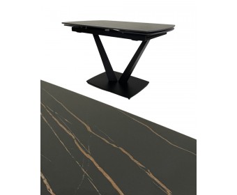 Стол alatri 120 sintered stone matt black marble black м city