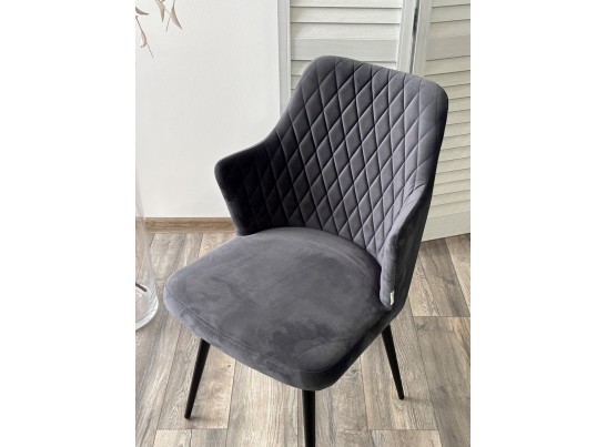 Стул HERMAN 360 град. BM-3 ТЕМНО-СЕРЫЙ, велюр / черный каркас в Набережных Челнах