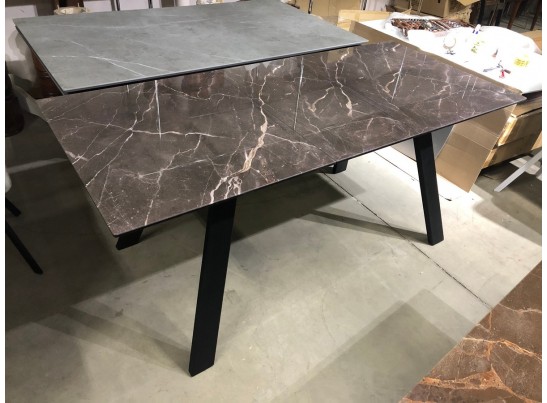 Стол Морис 140 ДАРК, стекло / черный каркас в Набережных Челнах