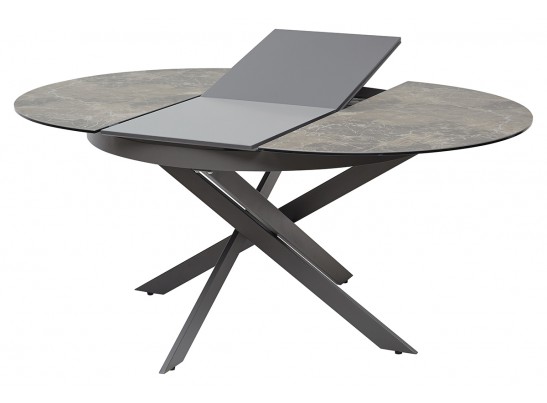 Стол TRENTO 120 KL-19 СЕРО-КОРИЧНЕВЫЙ КАМЕНЬ, итальянская керамика/ GREY1 серый каркас в Набережных Челнах