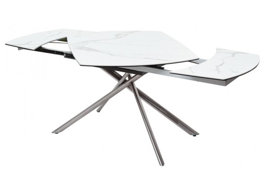 Стол BUSHES 120 WHITE/Stainless steel в Набережных Челнах Стол BUSHES 120 WHITE/Stainless steel в Набережных Челнах