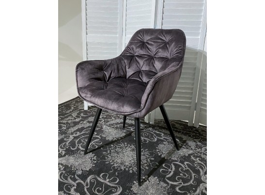 Стул MALTA 912-06 темно-серый, велюр/черный каркас в Набережных Челнах