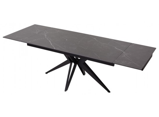 Стол FORIO 160 MATT BLACK MARBLE SOLID CERAMIC / BLACK, ®DISAUR в Набережных Челнах