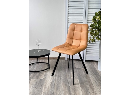 Стул CHILLI-Q SQUARE Oracul 542 Темно-желтый, экокожа PU / черный каркас, в Набережных Челнах