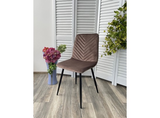 Стул DUKE BLUVEL-38 LATTE, велюр / черный каркас в Набережных Челнах