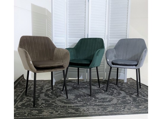 Стул ALABAMA BLUVEL-38 LATTE, велюр / черный каркас в Набережных Челнах