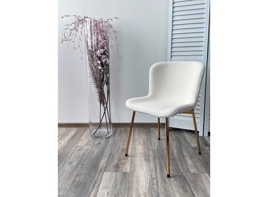 Стул RIYA UF992-01 Белый, teddy / золотой каркас в Набережных Челнах