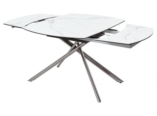 Стол BUSHES 120 WHITE/Stainless steel в Набережных Челнах Стол BUSHES 120 WHITE/Stainless steel в Набережных Челнах