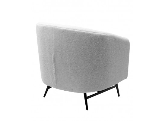 Кресло KALMAR NINI-01 Белый, teddy / черный каркас в Набережных Челнах