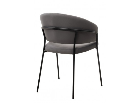 Стул JUST, цвет Velutto 32 Антрацитовый, велюр / черный каркас в Набережных Челнах