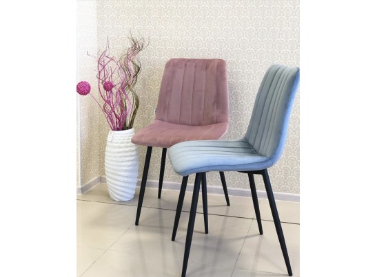 Стул DUBLIN G108-15 пепел розы/ черный каркас, велюр в Набережных Челнах