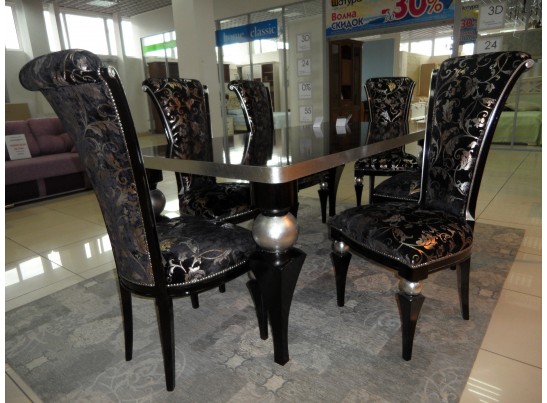 3224/TR Стол, черный с серебром СКИДКА 50% в Набережных Челнах