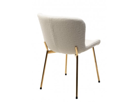 Стул RIYA UF992-01 Белый, teddy / золотой каркас в Набережных Челнах