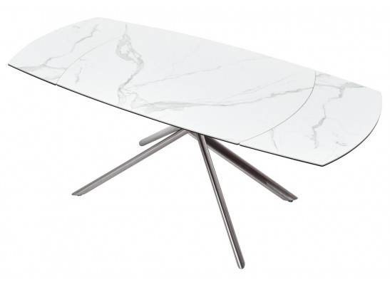 Стол BUSHES 120 WHITE/Stainless steel в Набережных Челнах Стол BUSHES 120 WHITE/Stainless steel в Набережных Челнах