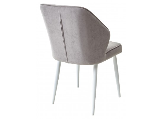 Стул VENA, цвет B22 Серый, велюр/ Белый каркас в Набережных Челнах