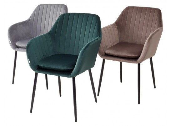 Стул ALABAMA BLUVEL-38 LATTE, велюр / черный каркас в Набережных Челнах