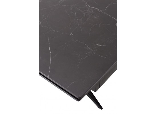 Стол FORIO 160 MATT BLACK MARBLE SOLID CERAMIC / BLACK, ®DISAUR в Набережных Челнах