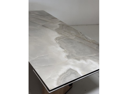 Стол МОЦАРТ 200 REX 769925, Бежевый мрамор, керамика / Дуб монтана в Набережных Челнах