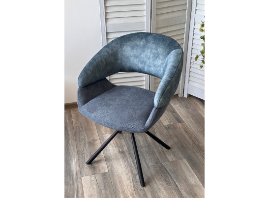 Стул EMBER 360 град. поворот. 7525-56 Синий, велюр/ ENJOY-315 Синий, ткань/ Черный, ®DISAUR в Набережных Челнах