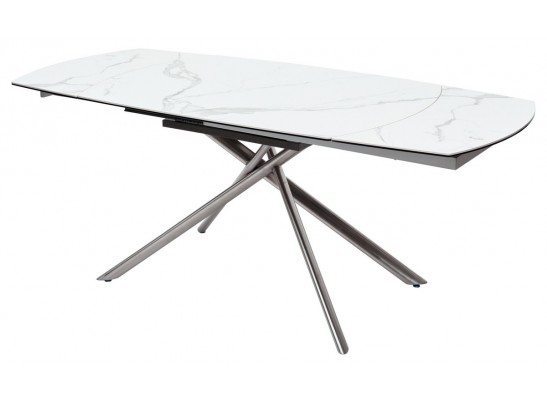 Стол BUSHES 120 WHITE/Stainless steel в Набережных Челнах Стол BUSHES 120 WHITE/Stainless steel в Набережных Челнах