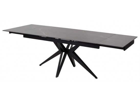 Стол FORIO 160 MATT BLACK MARBLE SOLID CERAMIC / BLACK, ®DISAUR в Набережных Челнах