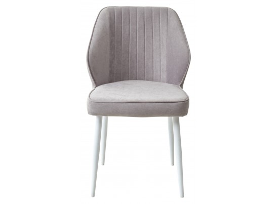 Стул VENA, цвет B22 Серый, велюр/ Белый каркас в Набережных Челнах