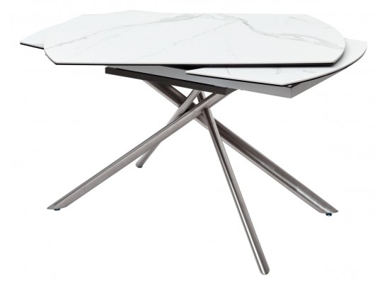 Стол BUSHES 120 WHITE/Stainless steel в Набережных Челнах Стол BUSHES 120 WHITE/Stainless steel в Набережных Челнах