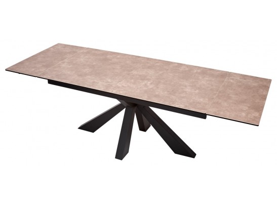 Стол ALEZIO 160 HYDRA MOKA TL-52 матовая испанская керамика/ черный каркас в Набережных Челнах