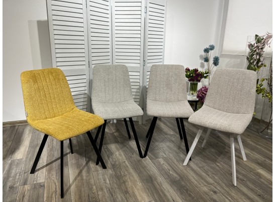 Стул ELVIS WZ2042-02 светло-бежевый фактурный велюр / черный каркас в Набережных Челнах