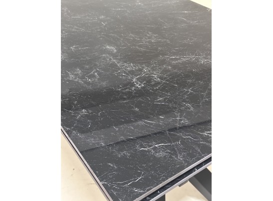 Стол ХЭНК 180 РИАЛЬТО, Темно-серый лаппатированный, керамика / Черный каркас в Набережных Челнах