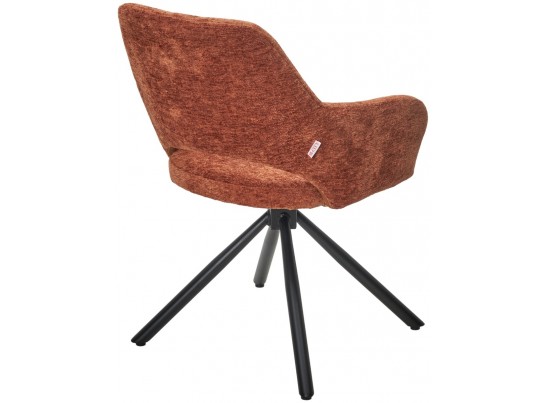 Стул НУРИ (NURI) 180 град. поворот. цвет 3018-09 терракотовый, шенилл/ черный каркас, ®DISAUR в Набережных Челнах