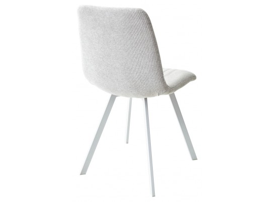 Стул ELVIS WZ2042-19 галечный серый фактурный велюр/ белый каркас в Набережных Челнах