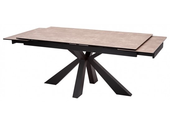 Стол ALEZIO 160 HYDRA MOKA TL-52 матовая испанская керамика/ черный каркас в Набережных Челнах