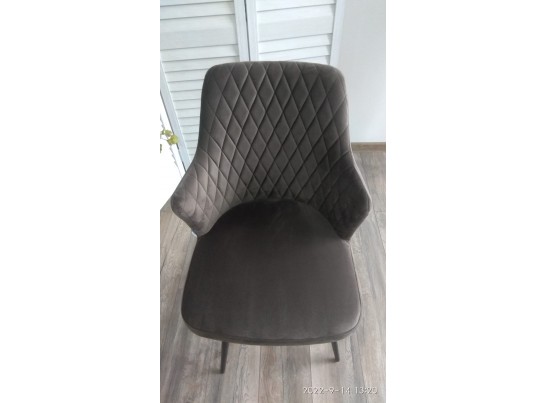 Стул HERMAN 360 град. ГРАФИТ #14, велюр / черный каркас в Набережных Челнах