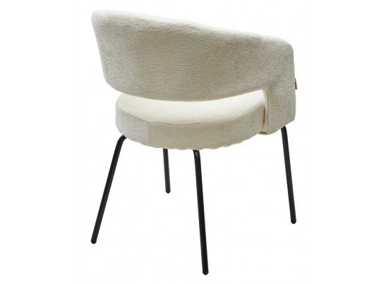 Стул SNUG 3018-01 белый, шенилл / черный каркас, ®DISAUR в Набережных Челнах