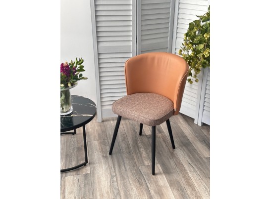 Стул МОНЕ MELANGE 290 рогожка / ENZO 210 экокожа / Черный каркас M-City в Набережных Челнах