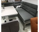 Скамья угловая MALIAN GREY 211х171,5 см, экокожа + ткань в Набережных Челнах