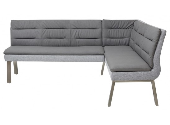 Скамья угловая MALIAN GREY 211х171,5 см, экокожа + ткань в Набережных Челнах
