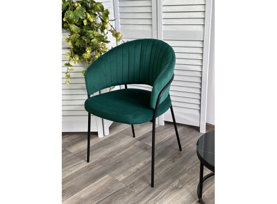 Стул JUST, цвет Velutto 33 Изумрудный, велюр / черный каркас в Набережных Челнах