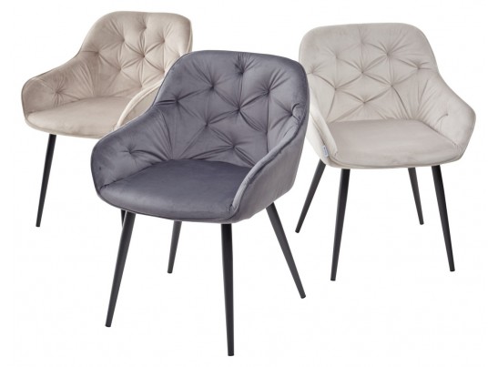 Стул BREEZE G108-06 серебристо-серый/темно-серый каркас, велюр в Набережных Челнах