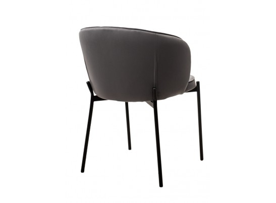 Стул ДЕНИ, цвет Velutto 32 Антрацитовый, велюр / черный каркас в Набережных Челнах