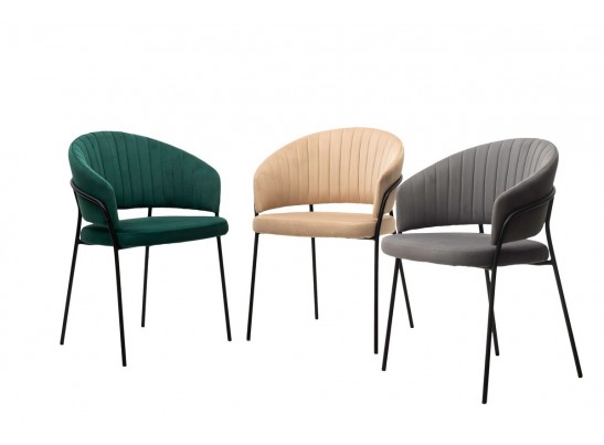 Стул JUST, цвет Velutto 33 Изумрудный, велюр / черный каркас в Набережных Челнах