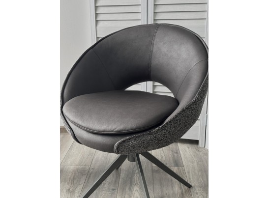 Стул ANABEL 360 град. поворот Черный Maison 99# / OTE COBBLE 457 / серый каркас, ®DISAUR