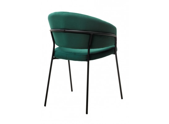 Стул JUST, цвет Velutto 33 Изумрудный, велюр / черный каркас в Набережных Челнах