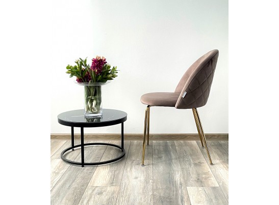 Стул PRESLEY BLUVEL-38 латте / золотой каркас в Набережных Челнах