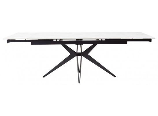 Стол FORIO 160 MATT WHITE MARBLE SOLID CERAMIC / BLACK, ®DISAUR в Набережных Челнах