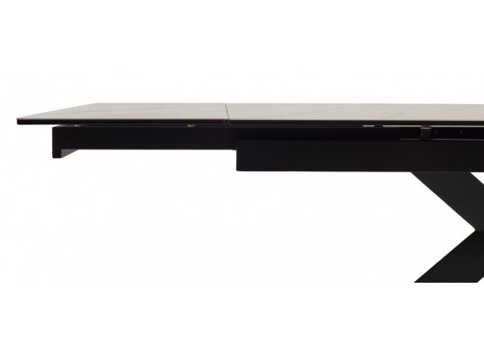 Стол BELLUNO 160 MARBLES KL-99 Белый мрамор матовый, итальянская керамика/ черный каркас, ®DISAUR в Набережных Челнах